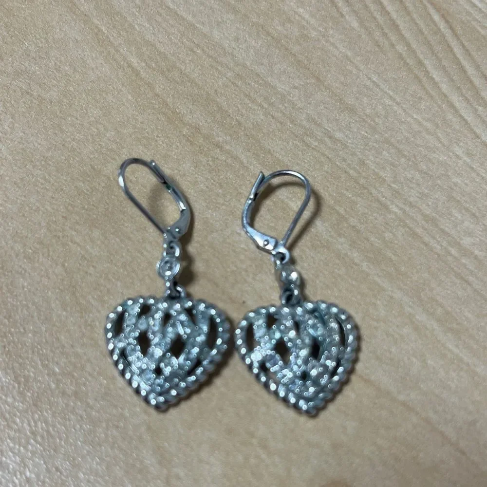 Givenchy Women Elegant Silver Heart Earrings